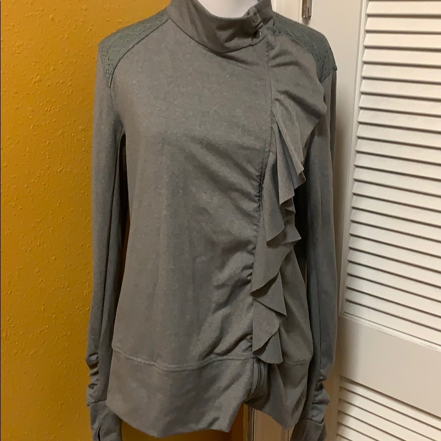 Full Zip Ruffle Jacket